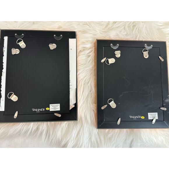Set of 2 Tahari Frames 5x7 Photo Bronze Mirror 11x9.5" Frames - Picture 2 of 7